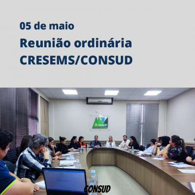 CONSUD E CRESEMS REALIZAM REUNIÃO ORDINÁRIA
