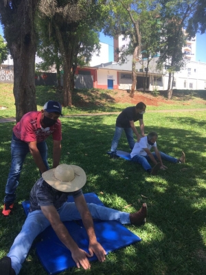  CAPS AD III - realiza Oficina terapeutica no Parque Municipal de Marmeleiro 