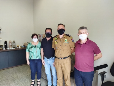 Visita  da Coordenação da ARSS ao Excelentissimo Sr  MAJOR PITZ / Policia Militar 